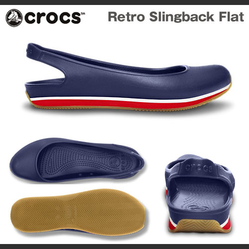 crocs retro slingback flat