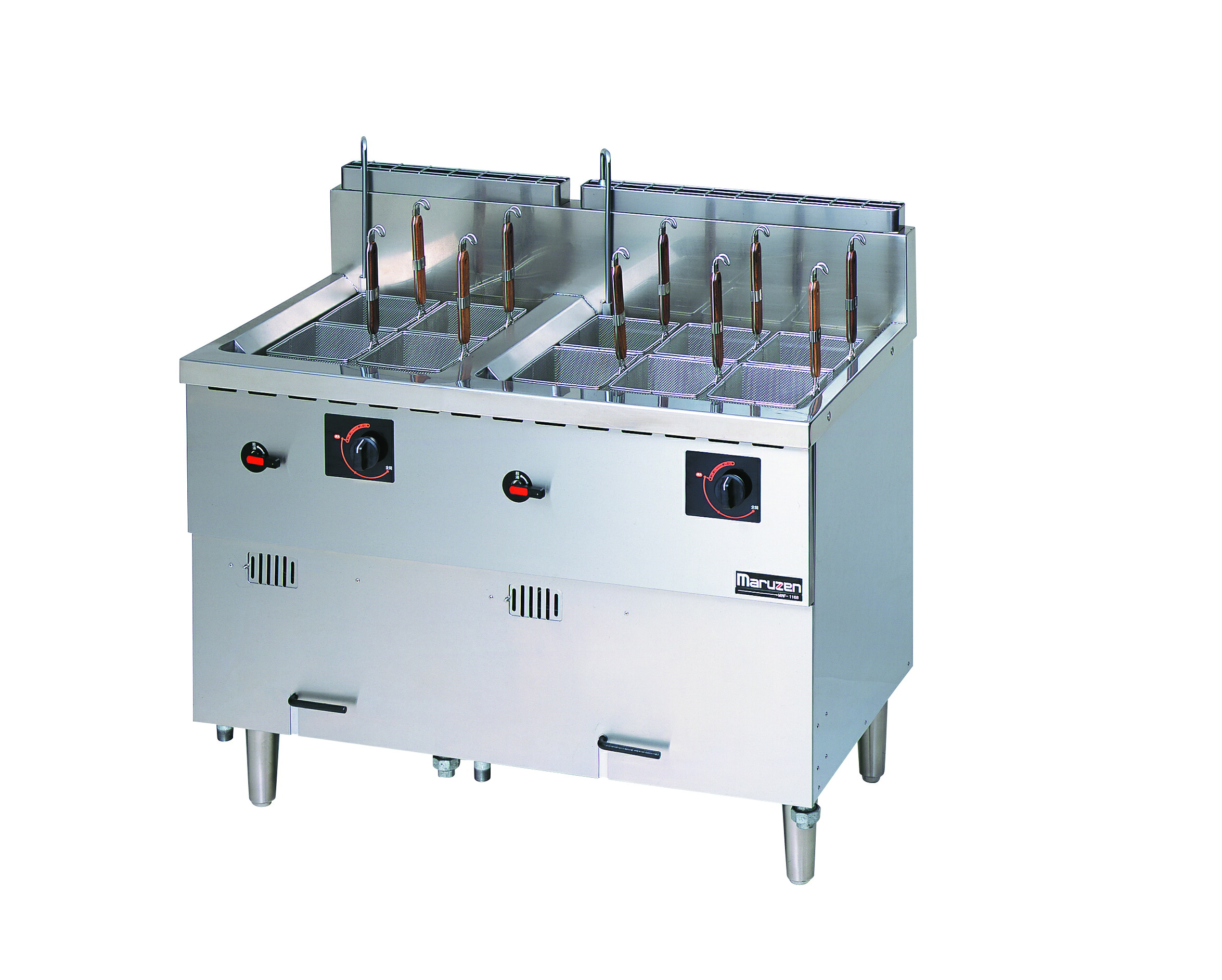 【新品・送料無料・代引不可】マルゼン ガス冷凍麺釜(自動点火) MRF-106C 幅1050×奥行600×高さ800(mm)|三省堂実業