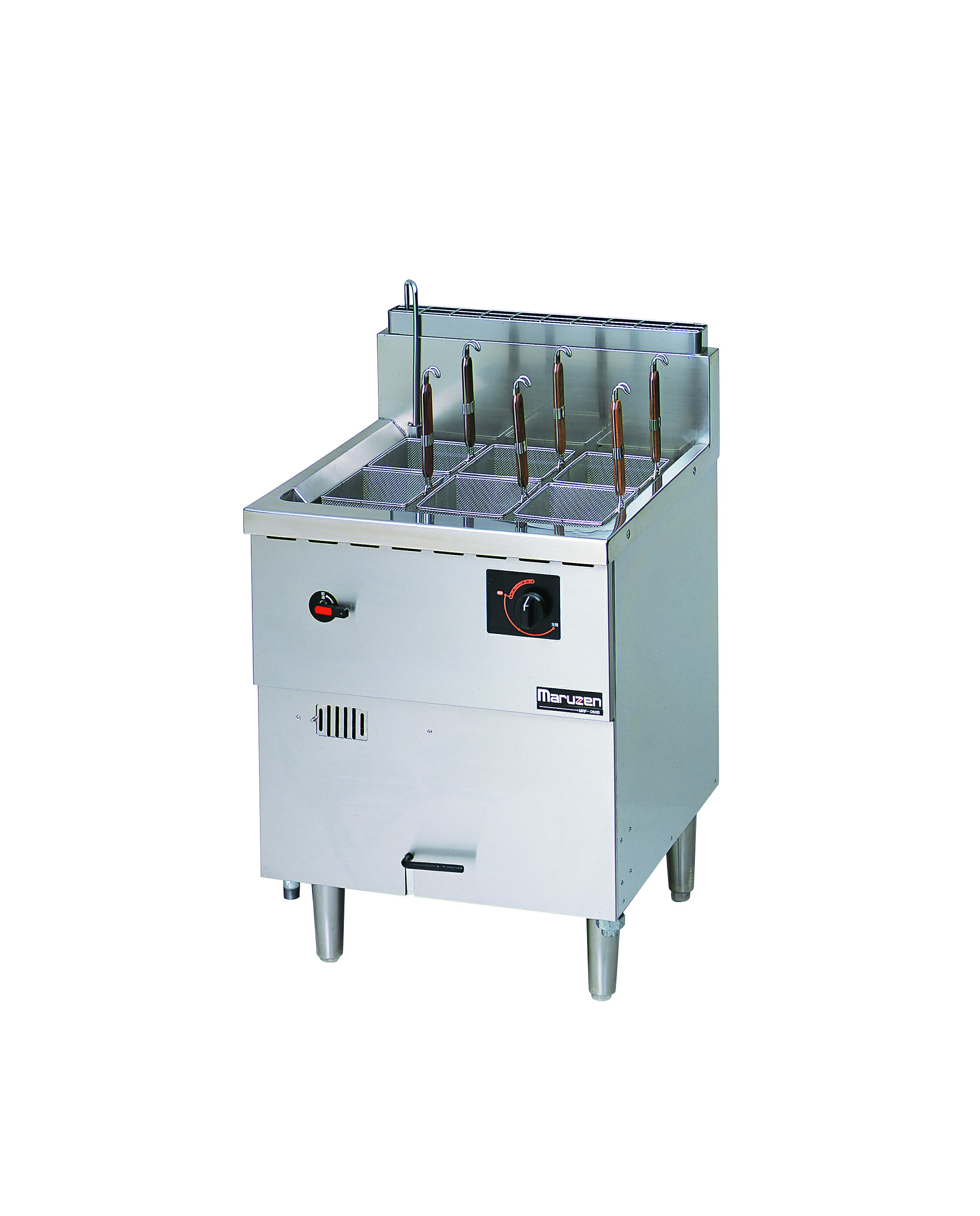【新品・送料無料・代引不可】マルゼン ガス冷凍麺釜（自動点火） MRF-066C 幅600×奥行600×高さ800(mm)