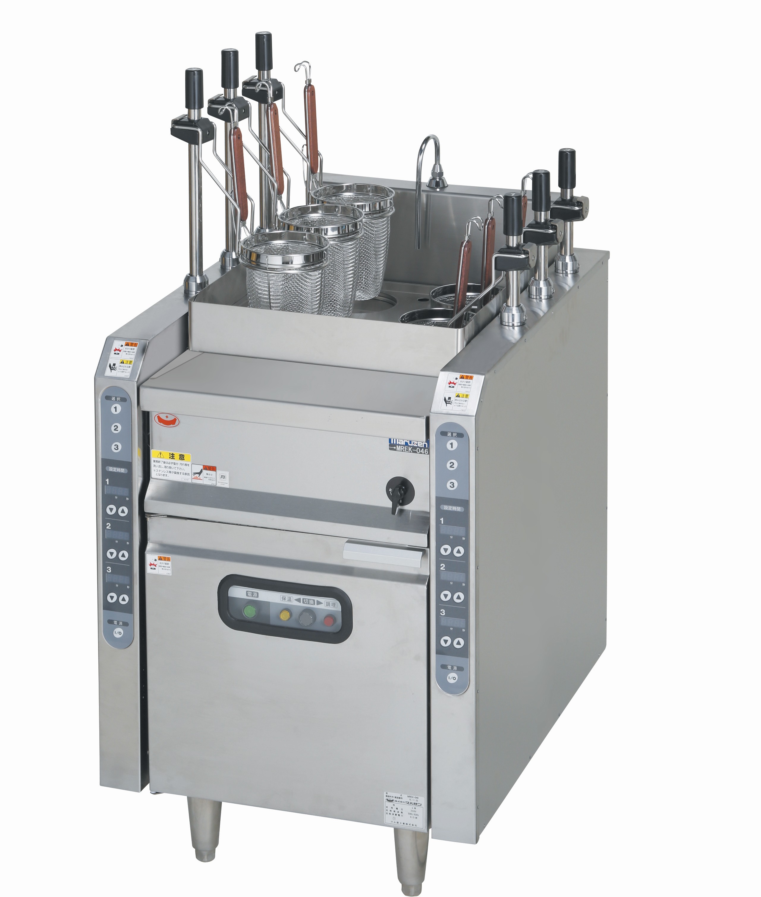 【新品・送料無料・代引不可】マルゼン 電気自動ゆで麺機 ラーメン釜 MREY-L06D 600×750×800(バック150)(mm)|三省堂実業