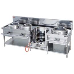 【新品・送料無料・代引不可】マルゼン 中華レンジ　[４口レンジ：外管式　イタメ・イタメ・スープ・ソバ　]　MRS-104DE｜三省堂実業