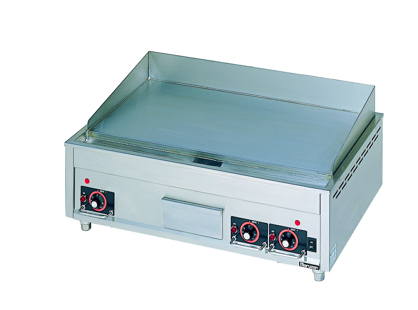【代引不可・貨物輸送無料】マルゼン 明かりグリドル MEG-096 サーモスタット付 900×600×300(粍)