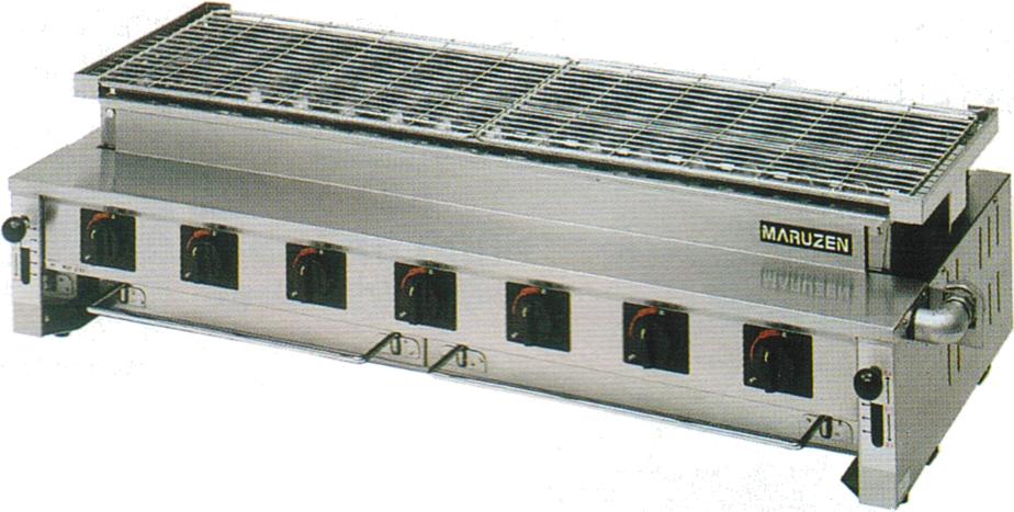 【代引不可・送料無料】MGK-314B マルゼン ガス下火式焼物器 炭焼き 熱板タイプ 汎用型 W1110*D515*H315(mm)｜三省堂実業 69,192円