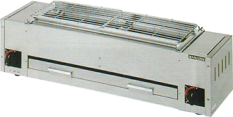 【新品・代引不可・送料無料】MGK-204B マルゼン ガス下火式焼物器 炭焼き 熱板タイプ 兼用型 W900*D250*H253(mm)|三省堂実業