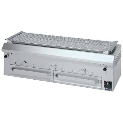 【新品・代引不可・送料無料】MCK-125 マルゼン 炭火下火式焼物器 本格炭焼き 火起しバーナー付 ワイド型 W1200*D480*H350(mm)【受注生産品】|三省堂実業