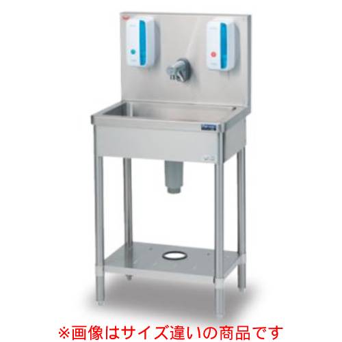 マルゼン コロナ対策　手洗い　消毒 自動手指洗浄消毒器（ディスペンサー仕様） BSHD-044H 幅450x奥行400x高さ850(バックガード高さ400)(mm)