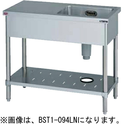 【代引不可】【新品】【貨物輸送無料】【代引不可】マルゼン 一槽台付シンク(うしろ側差し固めるなし) BST1-094LN 900*450*800(粍)