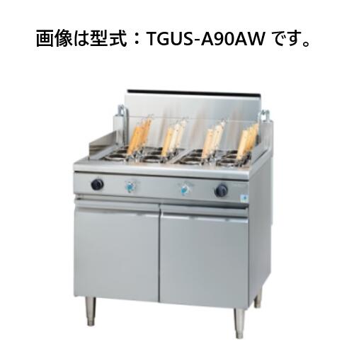 【新品・貨物輸送無料・代引不可】タニコー 角型ゆで麺器「エコ手あい」二槽式 TGUS-A90W W900×D600×H850(粍)
