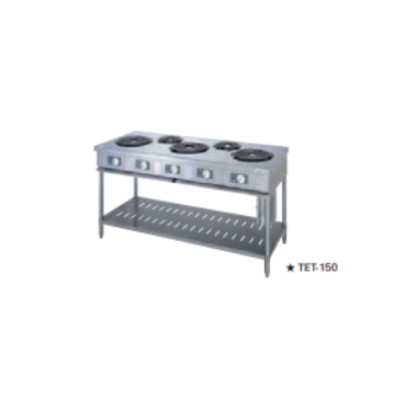 【受注生産品・送料無料】タニコー 電気テーブルレンジ TET-150A 5口 W1500×D750×H850(mm)