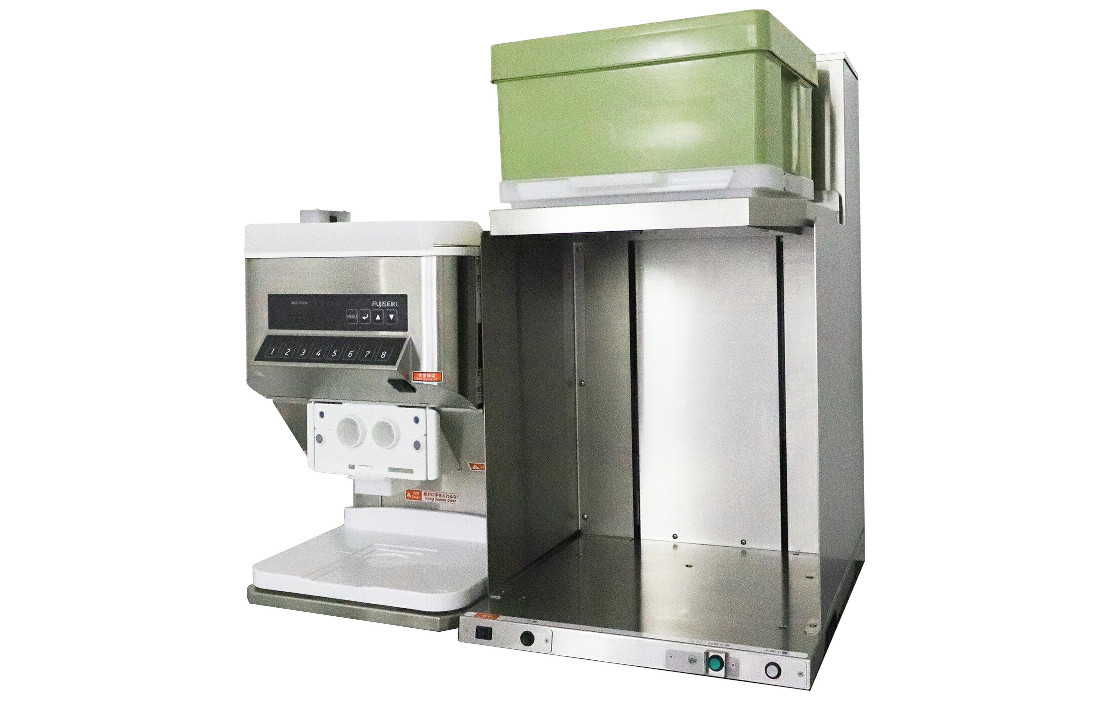 【受注生み出すこと品】不二精機 バス発着場向け盛後ばらい機/炊飯機 飯黄金時代はやりっ児3 人工知能学 段積み昇降機 MMDL 約W925×D658×H825粍 飯200g/4.5秒 ホッパー静電容量約3.5升(約10kg) 繋ぎ合わせる金具別途 社員お食事処 お食事処 旅人宿 ホスピタル 食べ物屋【御勤め用】 【飲食店 バス発着場 勝手もと備品】
