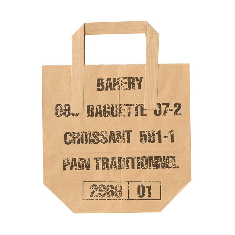 【業務用】【パン包材】大阪ポリエチレン販売　HANDLE BAG（ベーカリー柄） No.427 S（ベーカリーC）　2065　215（マチ90）×215　400枚/ケース×2ケース