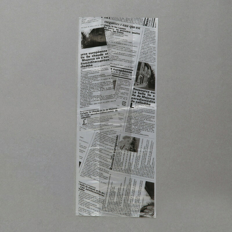 【業務用】【食パン包材】大阪ポリエチレン販売　ヨーロピアン半斤袋 黒　7236　HDPE0.03×200（正面125巾）×320GZ　1000枚/ケース×2ケース　半透明　ヨーロピアン柄