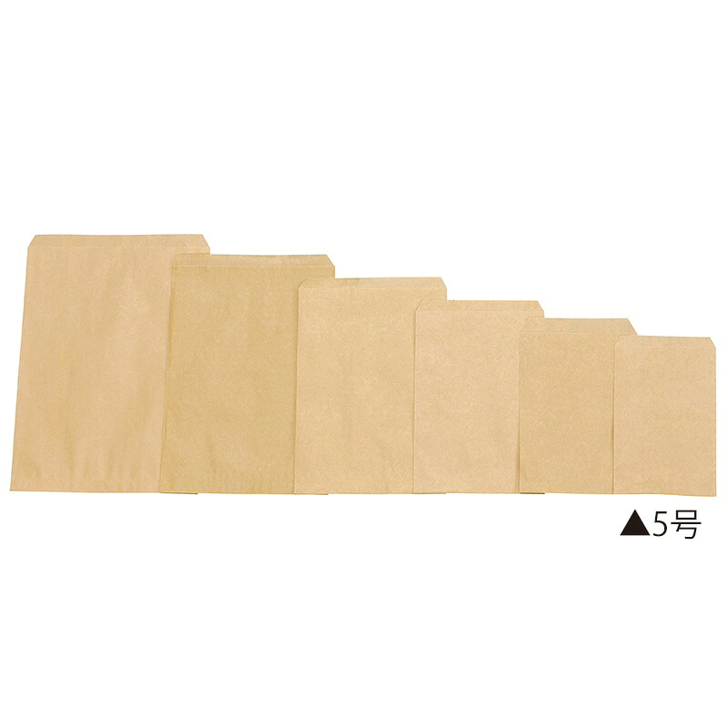 【業務用】【パン包材】大阪ポリエチレン販売　無地規格紙袋（茶） 5号　8951　120×175+15　4000枚入り