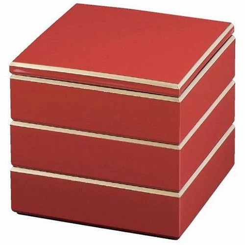 10セット 重箱 3段 6.5寸 ダイヤ重（6.5寸重用仕切対応）福井クラフト｜ お正月 おせち 行楽重 オードブル お節 お花見 運動会 イベント 行楽 漆塗り 漆 漆器 朱渕金 溜塗 樹脂製 業務用 日本製