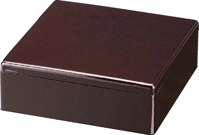 10セット 重箱 1段 6.5寸 彩重 新溜（外寸19.6cm角 高さ6.5cm）福井クラフト ｜ 一段重 一段重箱 お重箱 お正月 正月 おせち おせち重 行楽重 オードブル お節 お花見イベント ピクニック 漆塗り 漆 漆器 業務用 日本製