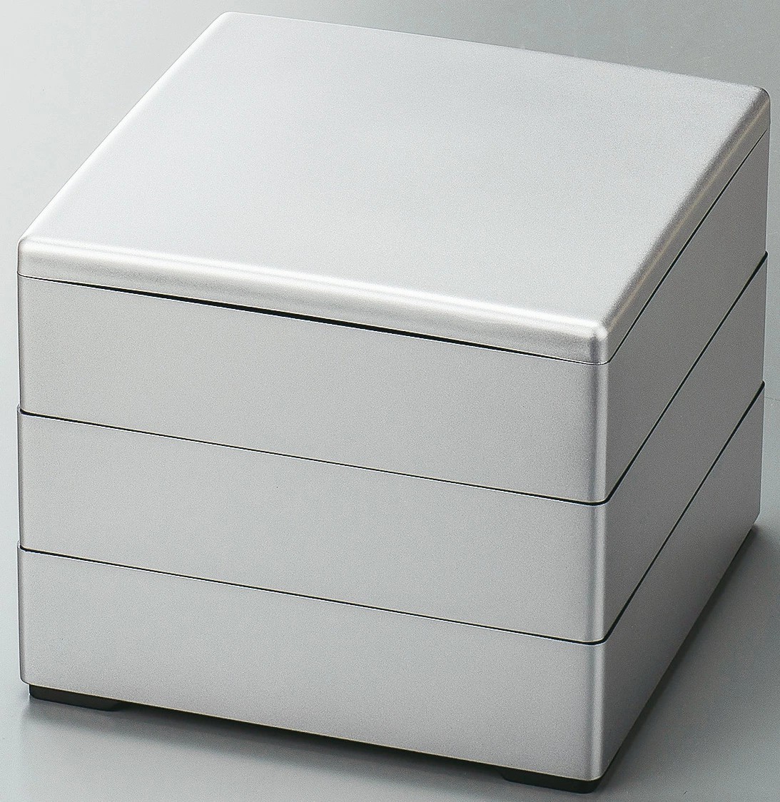 10セット 重箱 3段 6.5寸 彩重 銀 （外寸19.6cm角 高さ17.6cm）福井クラフト｜ 三段重 三段重箱 お重箱 お正月 正月 おせち おせち重 行楽重 オードブル お節 お花見 運動会 お祝い イベント ピクニック 行楽 遠足 漆塗り 漆 漆器 業務用 日本製