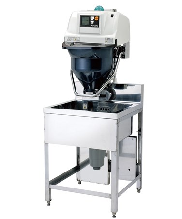 洗米ロボ KP72PN-UD(3) パック米 3升用シンク付 寸法(mm):600*600*1633(2137) 最大処理量(L):7.2(6kg/4升)|三省堂実業