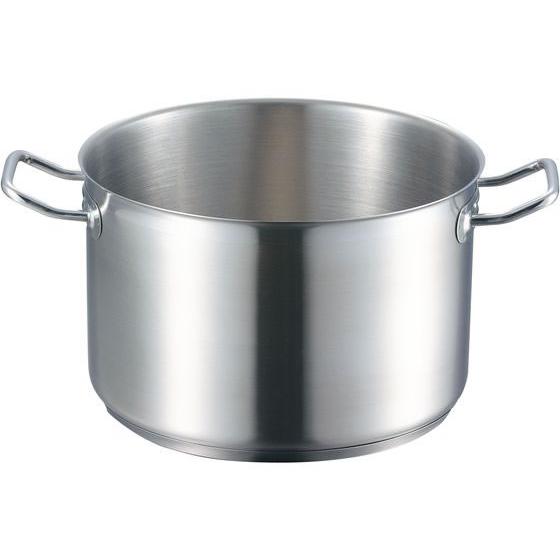 18-8 労働者階級料理人 IH 半寸胴鍋 蓋無 目盛付 PRO CHEF 200V電磁膳立て器相応う  底部三層鋼  計測記憶装置付