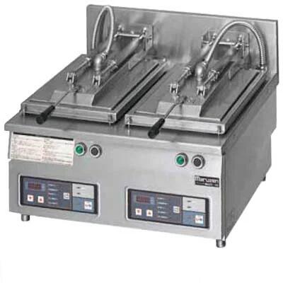 【新品・送料無料・代引不可】マルゼン 電気自動餃子焼器(蓋固定式)2連 MAZE-44 W600×D600×H285(mm)|三省堂実業