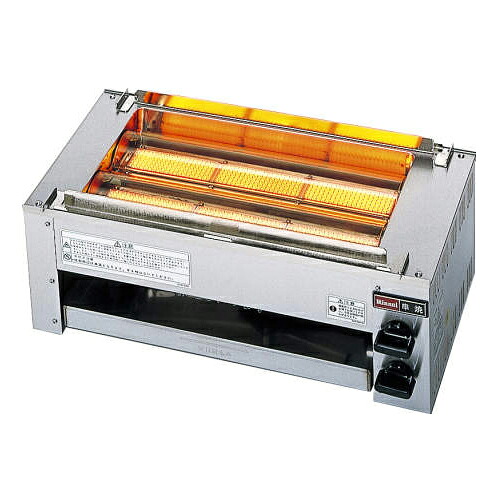 【新品・送料無料・代引不可】リンナイ ガス赤外線グリラー 下火式 串焼き用　厨房機器　調理機器　RGK-62D(A)　W581*D324.5*H240(mm)