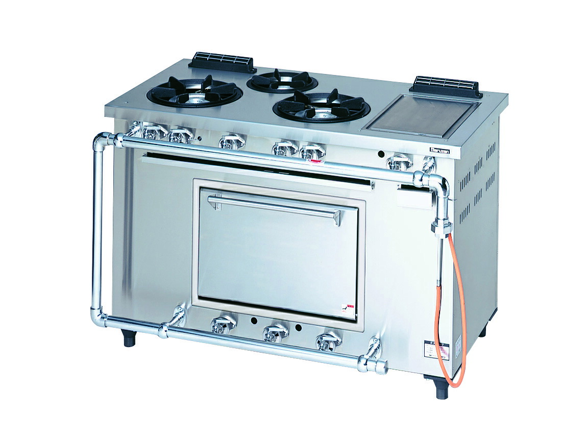 【新品・送料無料・代引不可】マルゼン デラックスタイプガスレンジ　厨房機器　調理機器　MGRD-126TD　W1200*D600*H800(mm)