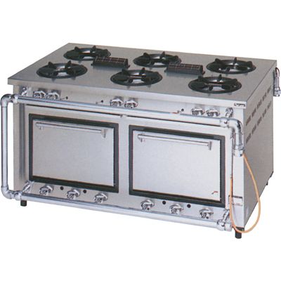 【新品・送料無料・代引不可】マルゼン デラックスタイプガスレンジ　厨房機器　調理機器　MGRD-159WD　W1500*D900*H800(mm)