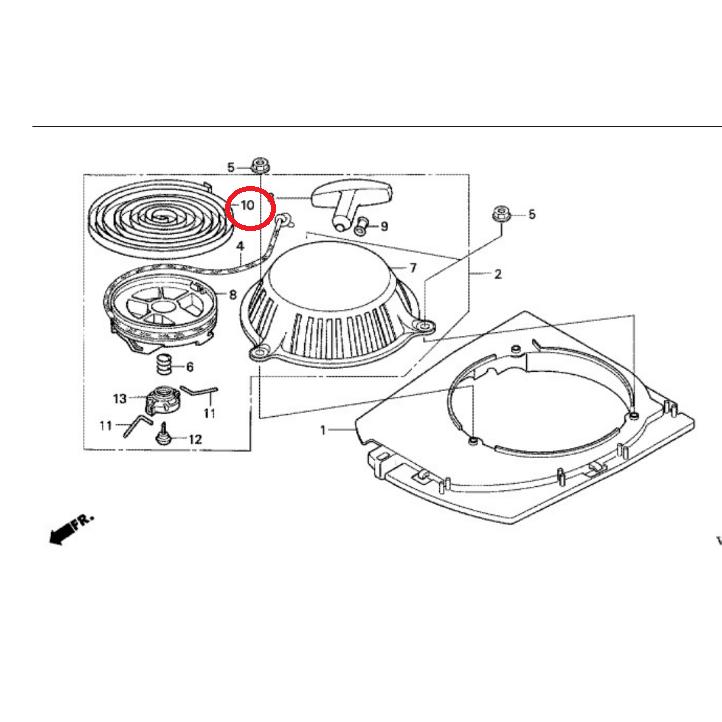 楽天市場】リコイル スターターASSY ミニ耕うん機 サラダ FF300