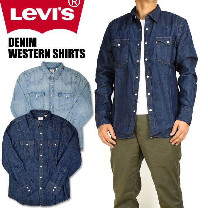 楽天市場 セール Levi S リーバイス デニムウエスタンシャツ メンズ 長袖シャツ Jeans Sanshin