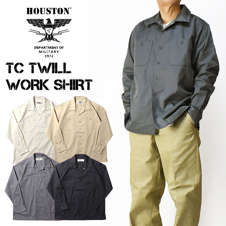 楽天市場】HOUSTON ヒューストン TC TWILL WORK SHIRT TCツイルワーク