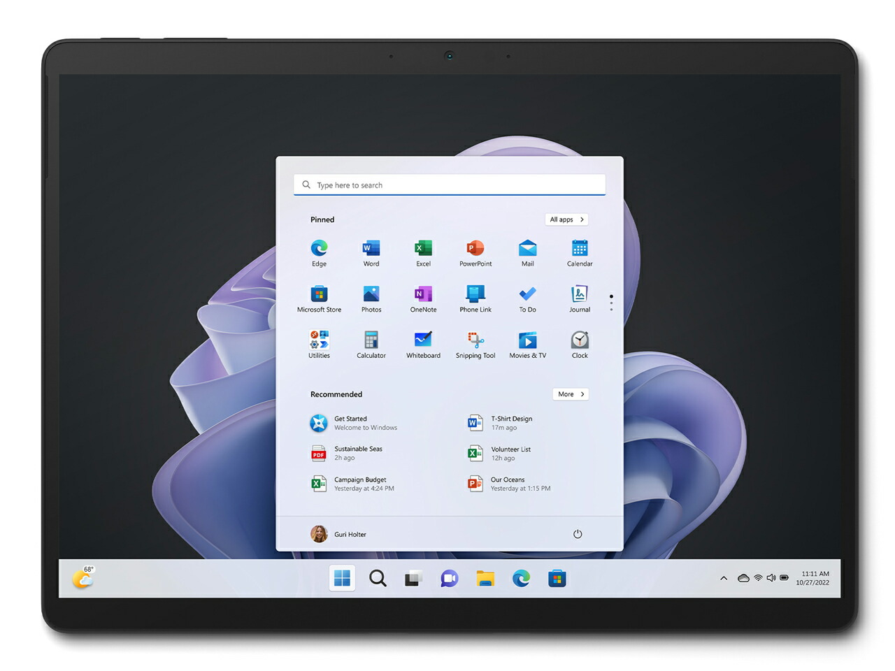 タブレットパソコン マイクロソフト Surface Pro 9 QG8-00011 13型 Core i5 1235U メモリ容量8GB ストレージ容量256GB 顔認証 Office Windows 11 ウェブカメラ 顔認証 量販店展示品