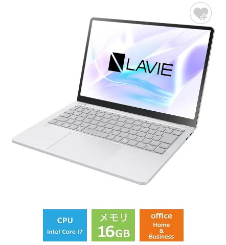 万覚え帳マイコン 新品 NEC LAVIE SOL S1375/JAS パソコン-S1375JAS 13.3型 Core i7 1355U SSD512GB 記憶装置静電容量16GB Office 2024積み上げる Windows 11 タッチパネル 顔公許 Web写真機 日本語鍵盤