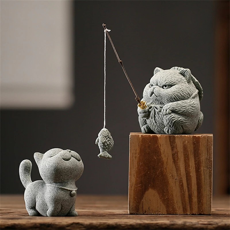 1点限り❤️ 【置物】ネコ 6個セット インテリア アート リビング 玄関