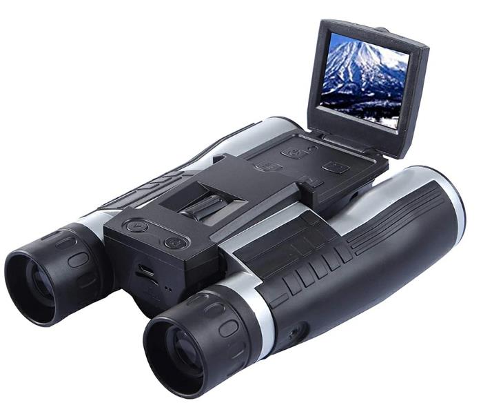 双眼鏡カメラ 12倍 口径 32ｍｍ 高倍率 デジタルカメラ双眼鏡 フルHD1080Pハイビジョン 2.0 LCD 双眼鏡ビデオカメラ コンサート バードウォッチング ライブ ドーム ゴルフ 競輪競馬競艇レース スポーツ観戦など用のカメラ付き録画望遠鏡 【海外通販】