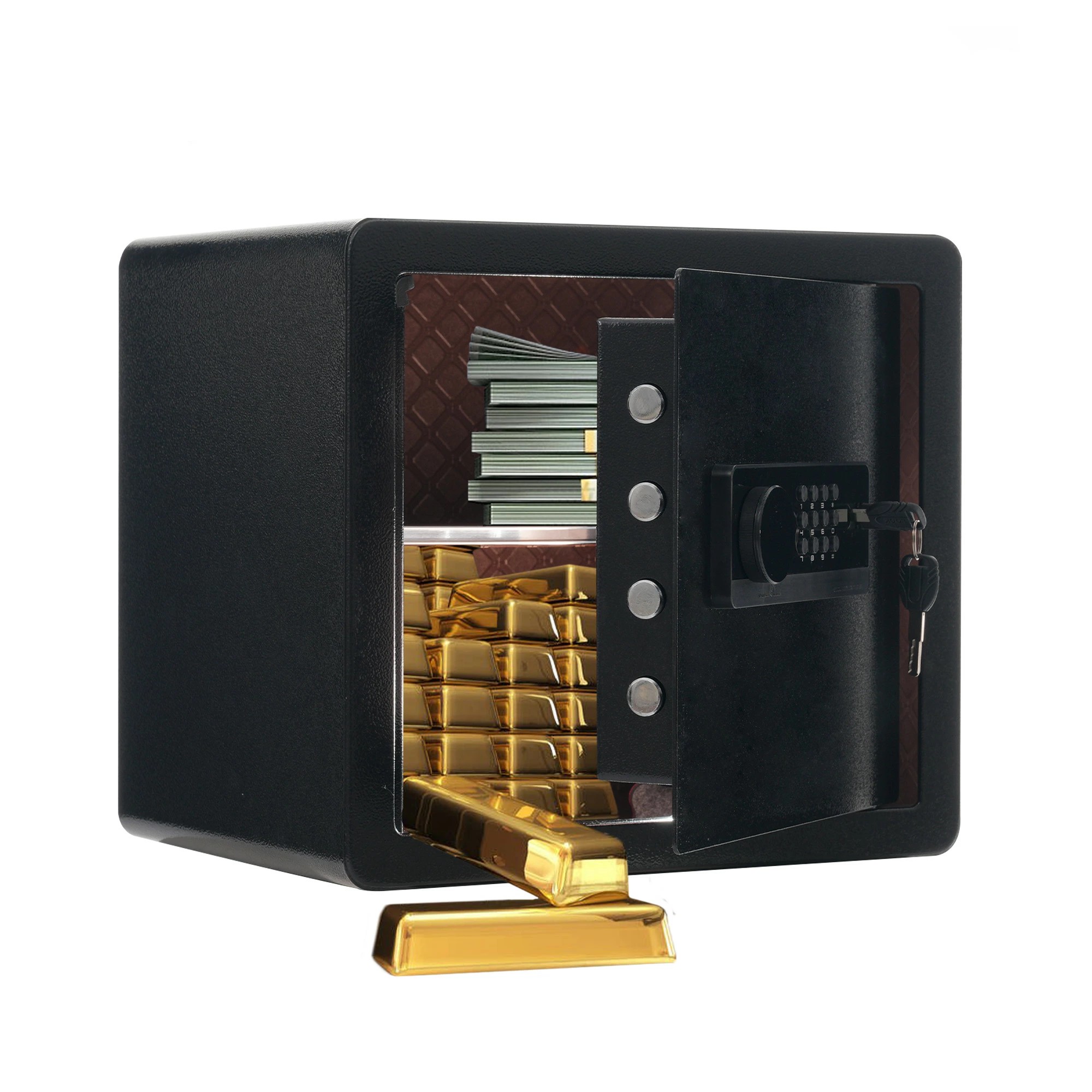 シリンダー錠付き耐火金庫 400×430×368 mm 楽天市場】ダブルシリンダー式 金庫 縦型 内容積:21.6L 30分間耐火性能