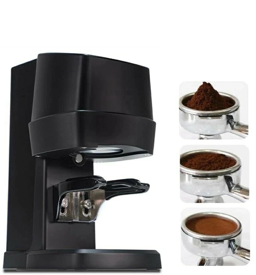 電動コーヒータンパー コーヒースケール付き58mm自動コーヒーパウダープレス機、10-30KG圧力調整可能 カフェ ダイニング用の高さ調整可能なスタンド付きコーヒーレベラー