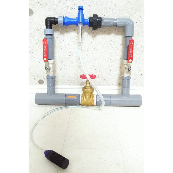 サンフレックスAQUA液肥混入器ブルーインジェクター SQ-40-DX液肥止水バルブ付