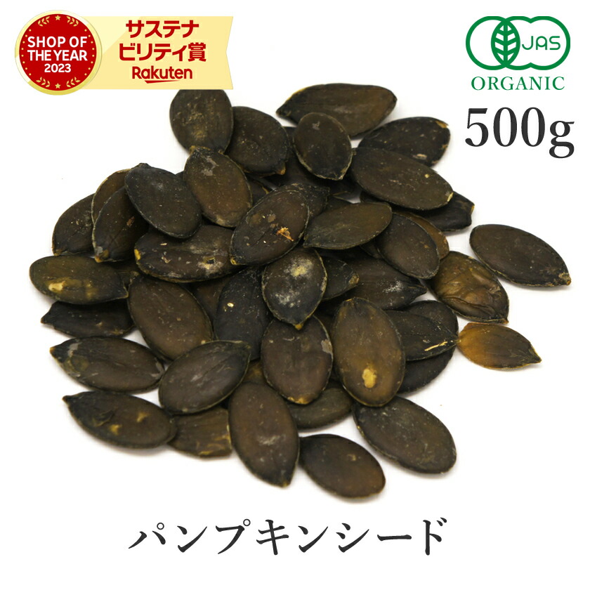 かぼちゃの種 500g 無添加 パンプキン シード オーガニック 有機JAS パンプキンシード 生 食用 無塩 ノンオイル 酸化防止剤不使用 砂糖不使用 香料不使用 防腐剤不使用 着色料不使用 無漂白 無ロースト カボチャ 南瓜 南瓜仁 ナッツ 保存食 非常食 大容量