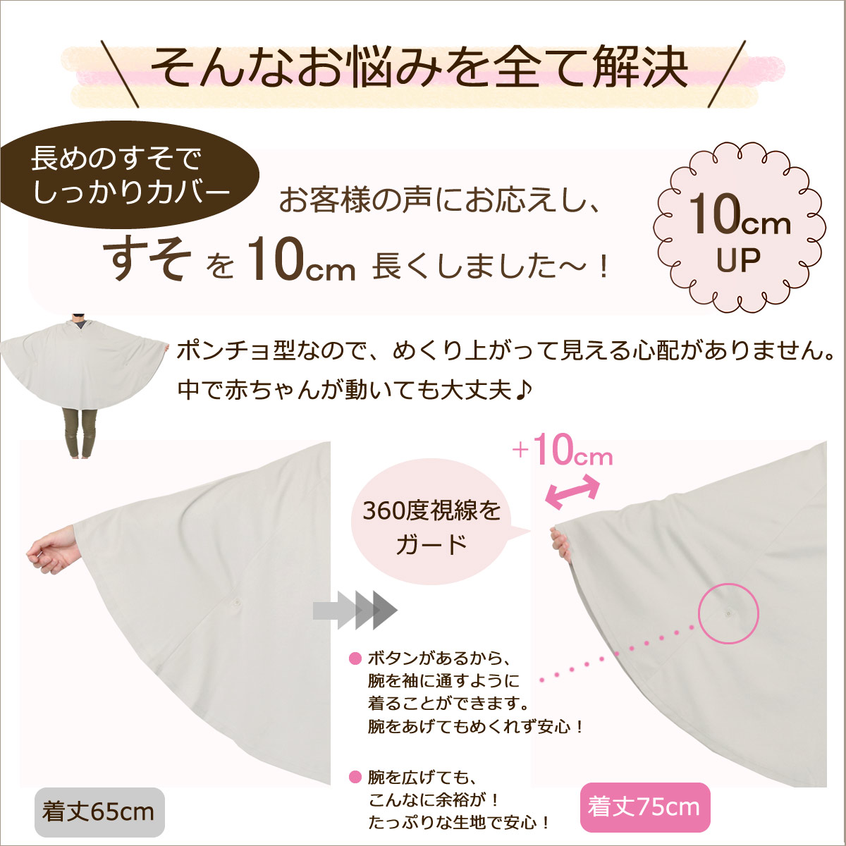 楽天市場 先着100名 レビューを書いて500円offクーポンをget 授乳ケープ 授乳カバー 授乳服 綿 ガーゼ 授乳 おしゃれ かわいい ケープ 大判サイズ マタニティ 出産祝い ポンチョ Santasan