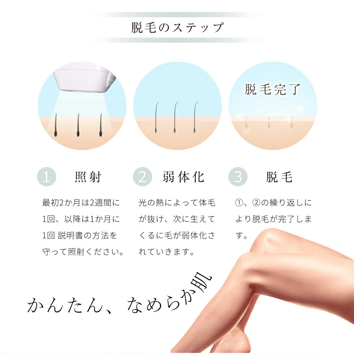 【楽天市場】【安心の日本メーカー】 脱毛器 フラッシュ脱毛器 ...