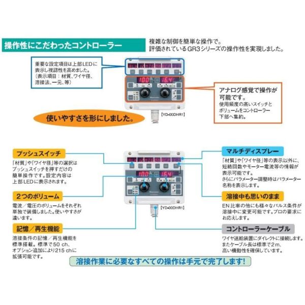 フルデジタル半自動溶接機用リモコン YD-00DHR1 パナソニック(Panasonic)
