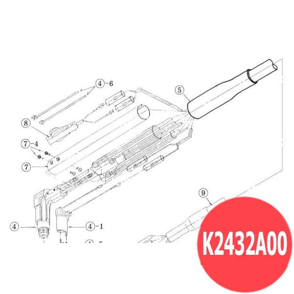 エアープラズマ切断トーチ用 トーチスイッチアセンブリ K2432A00 DAIHEN ダイヘン