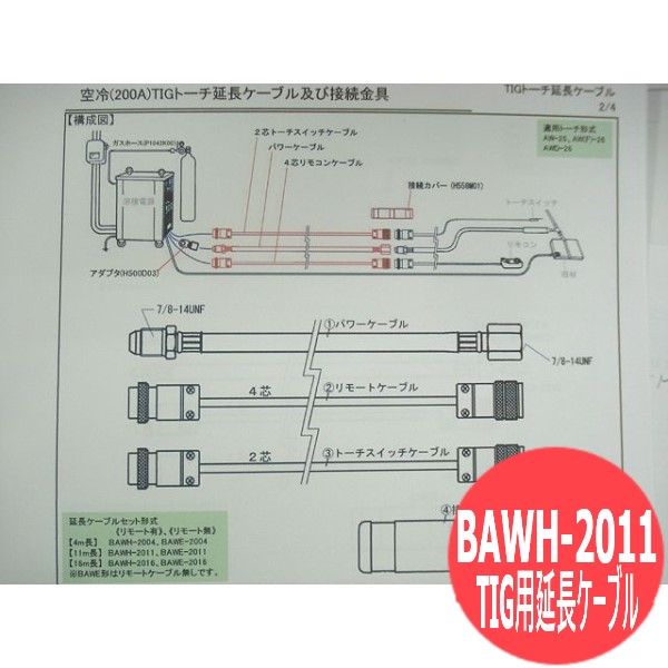 押しひろげる有線テレビ仕かける 空冷懐中電燈(AW-26/AWD-26用) 11M / BAWH-2011 DAIHEN ダイヘン 製造会社純然たる品