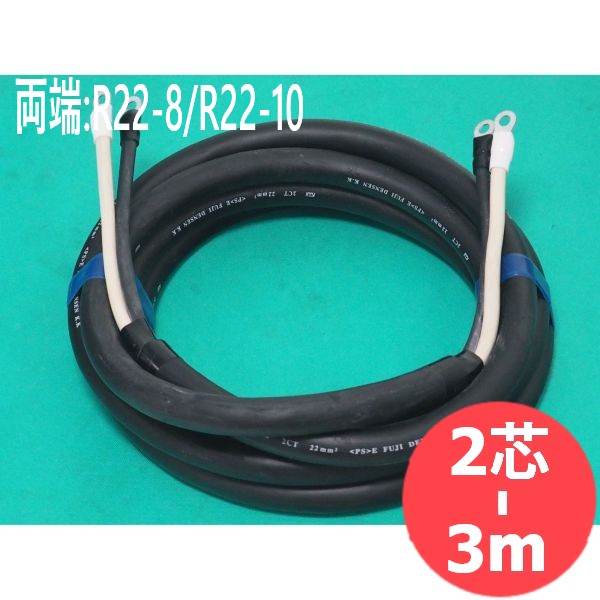 【2CT/2芯/3M】ワット数有線テレビ ・停留所付(R22-8/R22-10)