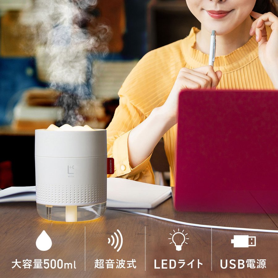 素晴らしい価格 USB-TOY100W サンワサプライ USB加湿器 LEDライト付き ホワイト www.b-spokeconsulting.it