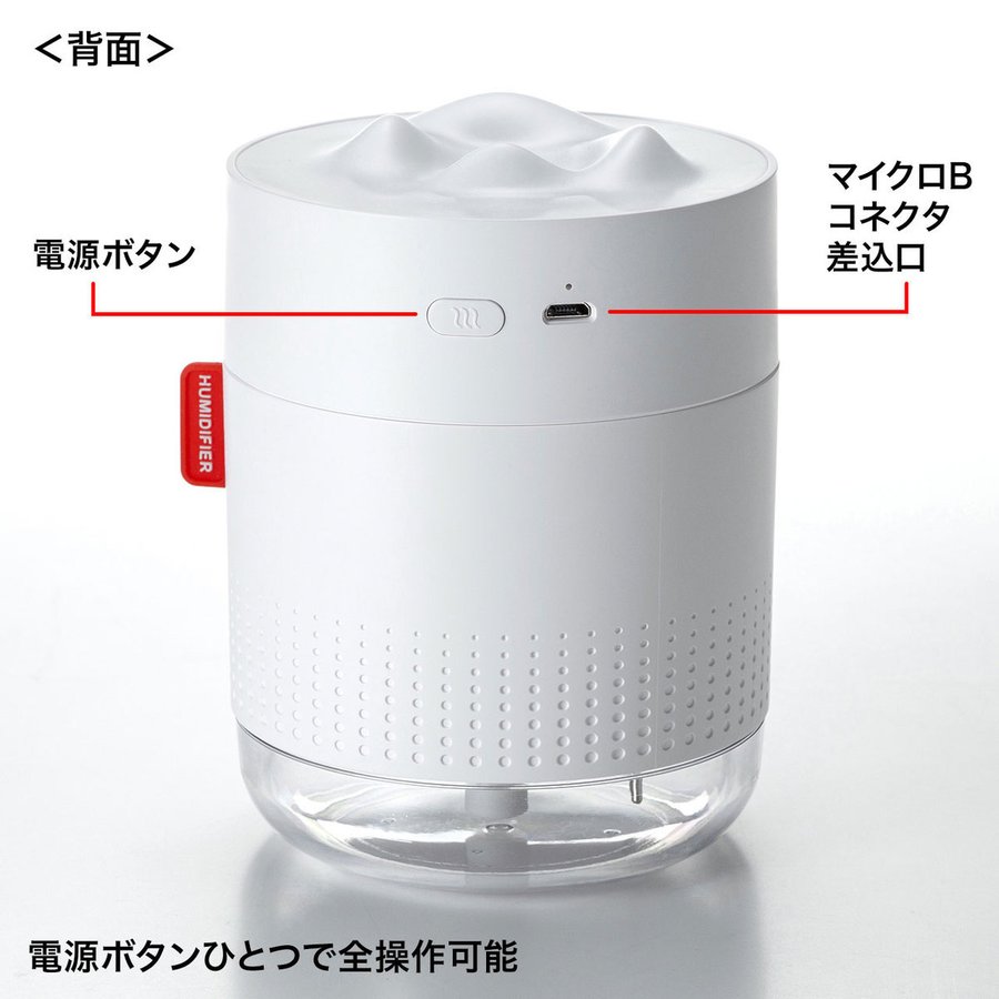 素晴らしい価格 USB-TOY100W サンワサプライ USB加湿器 LEDライト付き ホワイト www.b-spokeconsulting.it