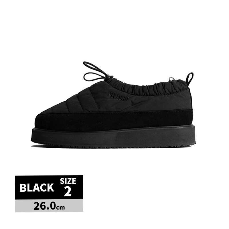[全品P5倍7/26 1:59迄 要エントリー] SUBU KAMAN Moc Shoes BK 2 26cm SK-113 SUBU スブ カマン モックシューズ メンズ レディース サンダル 防寒 暖かい おしゃれ 靴 シューズ ブラック 黒｜サンテクダイレクト 店