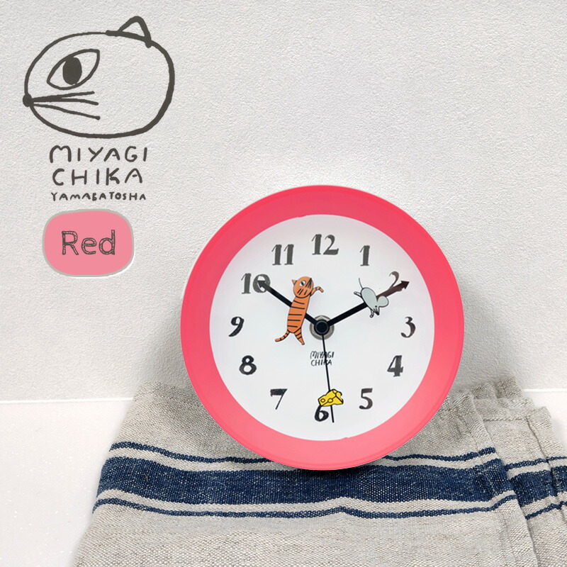 楽天市場】山鳩舎 yamabatosha 2way clock(CAT・FOX)【置き時計