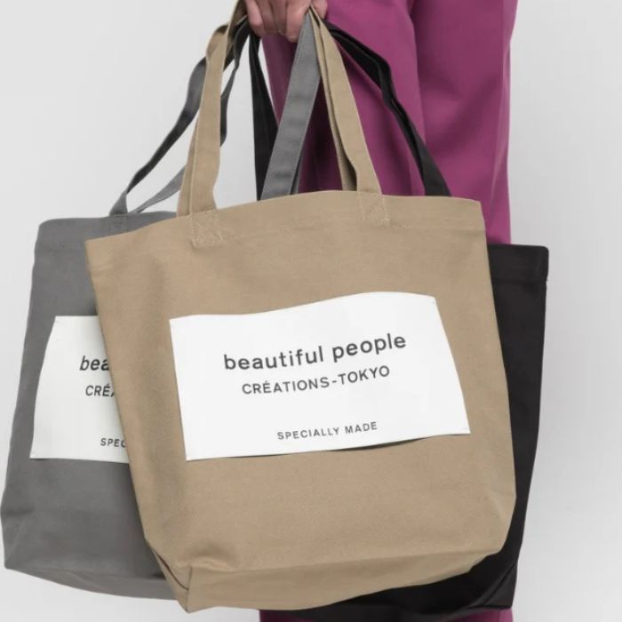 beautiful people SDGs name tag tote bag ビューティフル ピープル エスディージーズ トート バッグ｜SANTE&rsquo; et NOEL