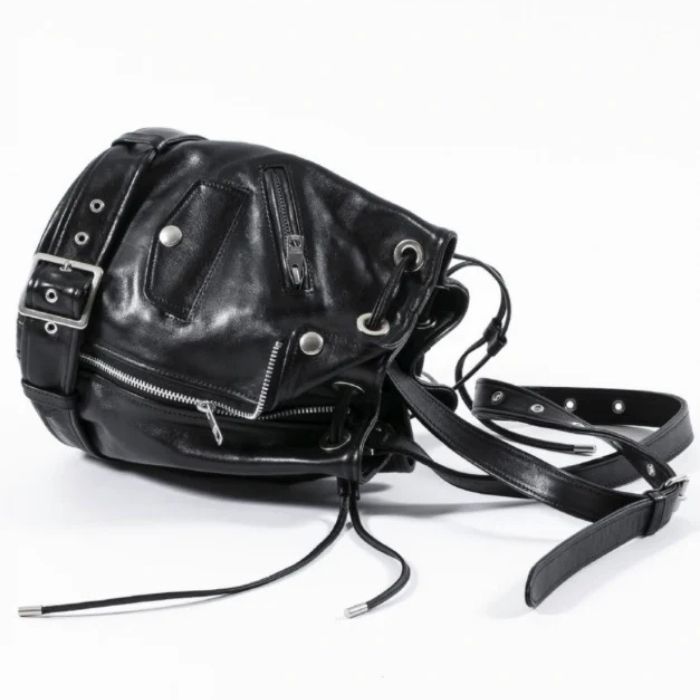 【残1点】 beautiful people riders drawstring bag 奥ゆかしい 人びと ライダース ドローストリング 御徒面子
