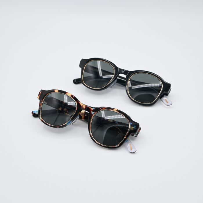 WAITING FOR THE SUN【別注】Roger/Pale Gold Pola Lens(Asian Fit) ウェイティング 四分子 ザ サン ロジャー 偏光 黒眼鏡